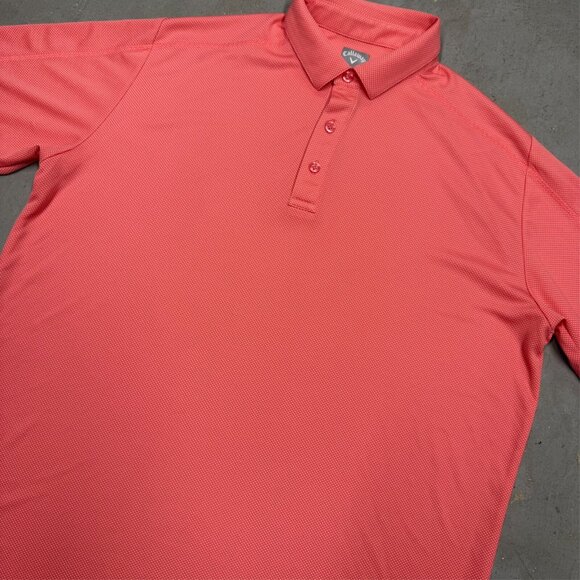 Callaway Opti Dri Polo Golf Shirt Polka Dot Stretch Large - Picture 2 of 7